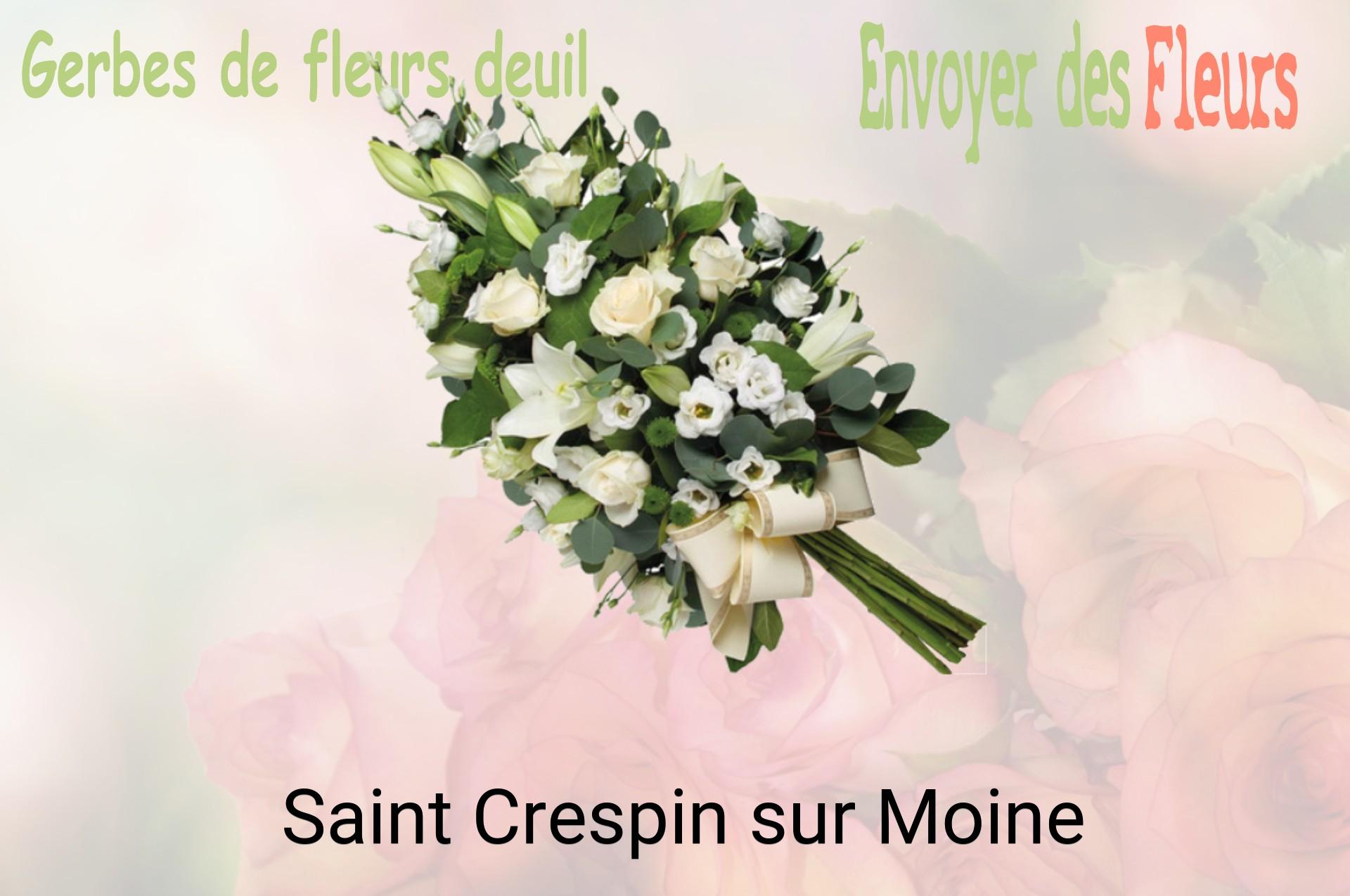 Gerbe de fleurs de deuil livrée à Saint-Crespin-sur-Moine